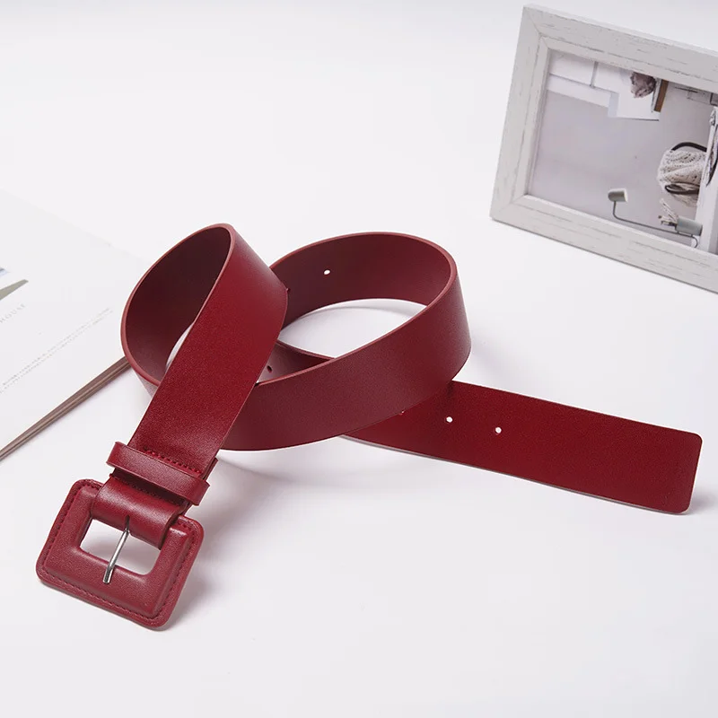 Новый модный простой дизайн мягкий женский ремень с широкой талией из натуральной кожи для