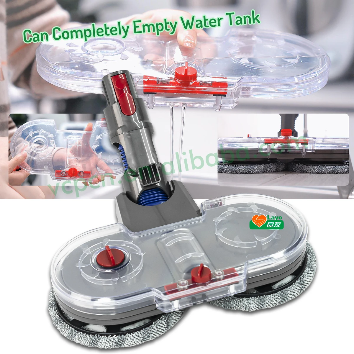 Electric Water Tank Mop Dry & Wet Vacuum Cleaner Parts Accessory Head