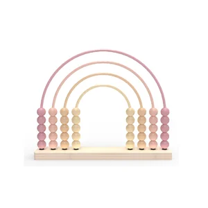 Unisex Montessori Educational Rainbow Arithmetic Wooden Toy Nontoxic Wood Fun Toys for Kids 36M+ 1 Set Min Playing Intelligent