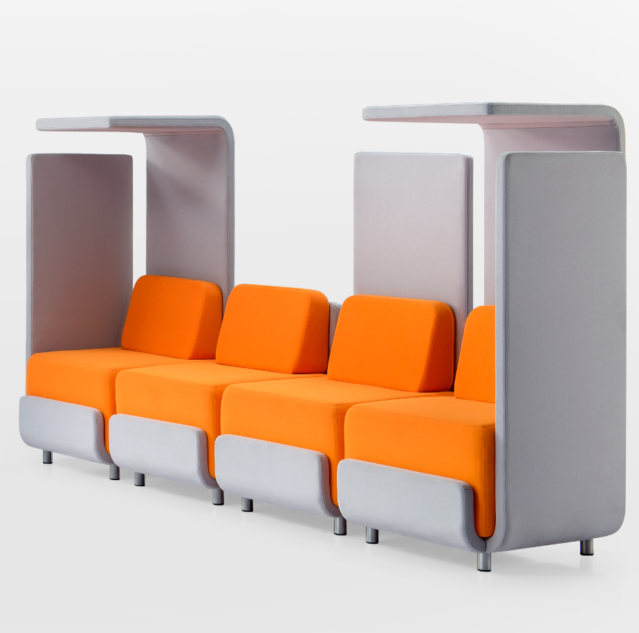 Four Seats Modern New Model Sofa Sets Artist High Back School Chair Single Reading Room Isolation VIP Room Sofa