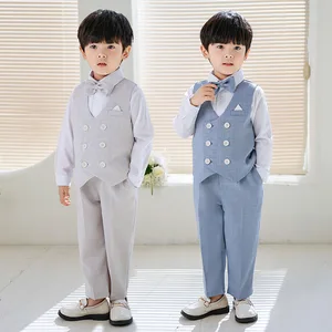 2019 Spring Autumn Korean Fashion Gentleman Children Clothes New Suit Boy Vest Suit Wholesaler