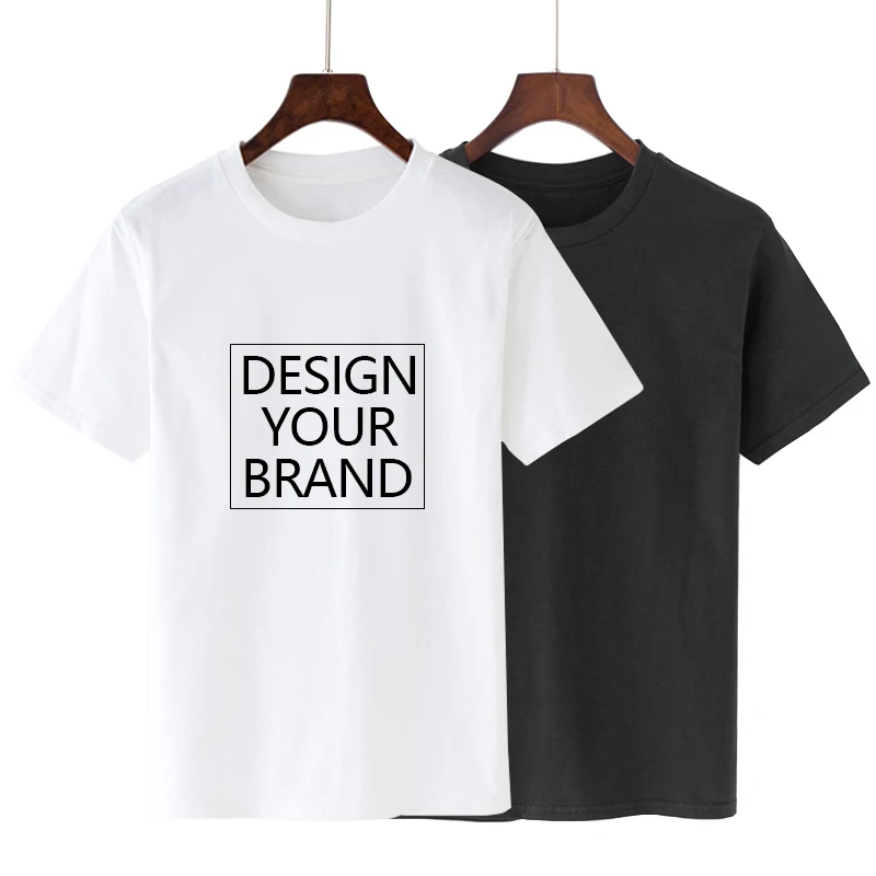 Plain Unisex Tshirt Custom Digital Logo Print Design logo T-shirt Oversize Cotton Graphic Pattern White Tee Men T Shirt for Men