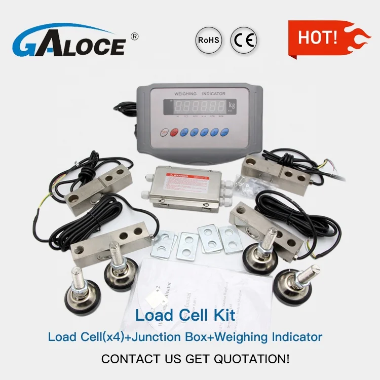 GSB205 Kit Weighing Scale 4 pieces in a set Shear Beam Load Cell Sensor with  display  for forklift cylinder Price