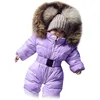Purple newborn baby down coat winter jacket