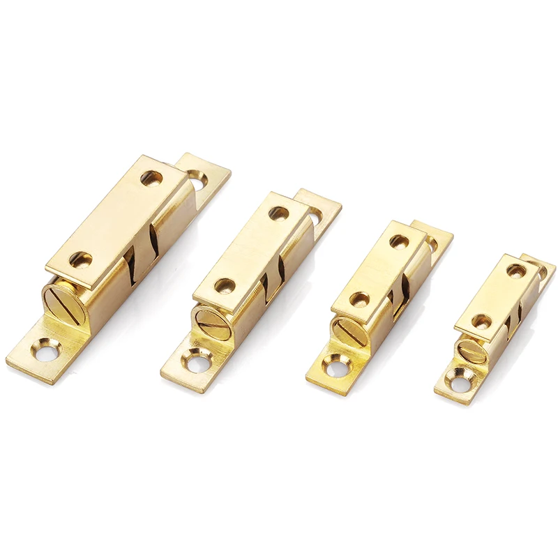 Cabinet Hardware Double Roller Catch Polished Brass 