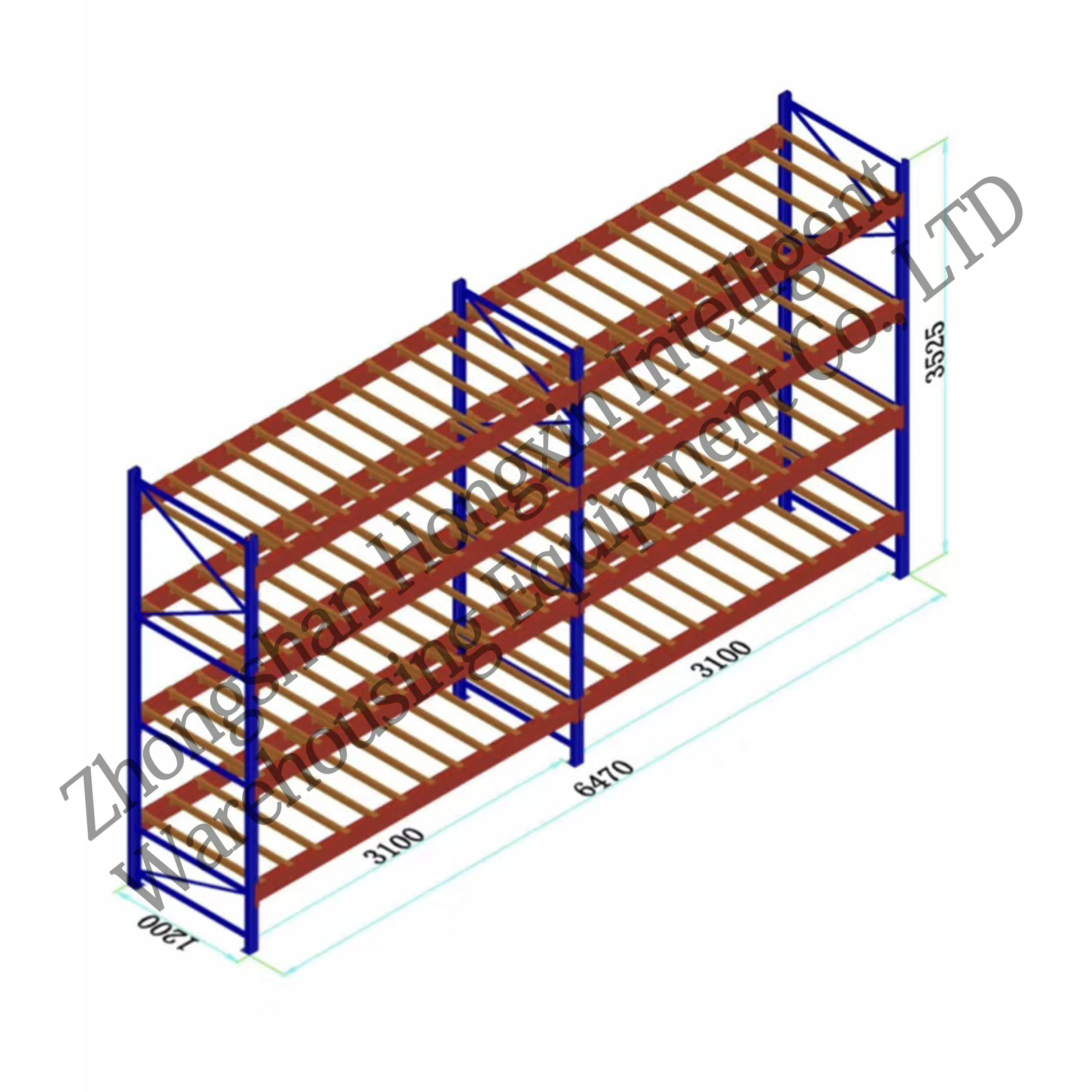 High Level Heavy Duty Racking Blue Orange Adjustable Flexibility Large ...