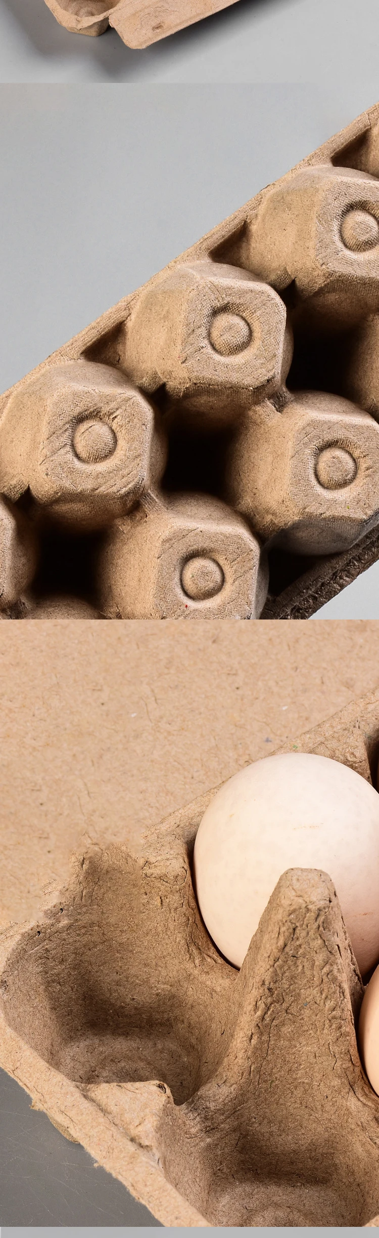 Customized Environmentfriendly Egg Tray Carton With Cover Pulp