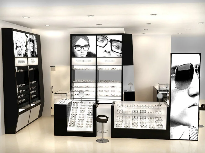 Optical Shop Showcase Interior Design Furniture Decoration Custom