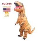 Halloween Festival Party Character Blow Up Carnival Costume Cosplay T Rex Role Play Tv Movie Inflatable Dinosaur Suit For Adulte