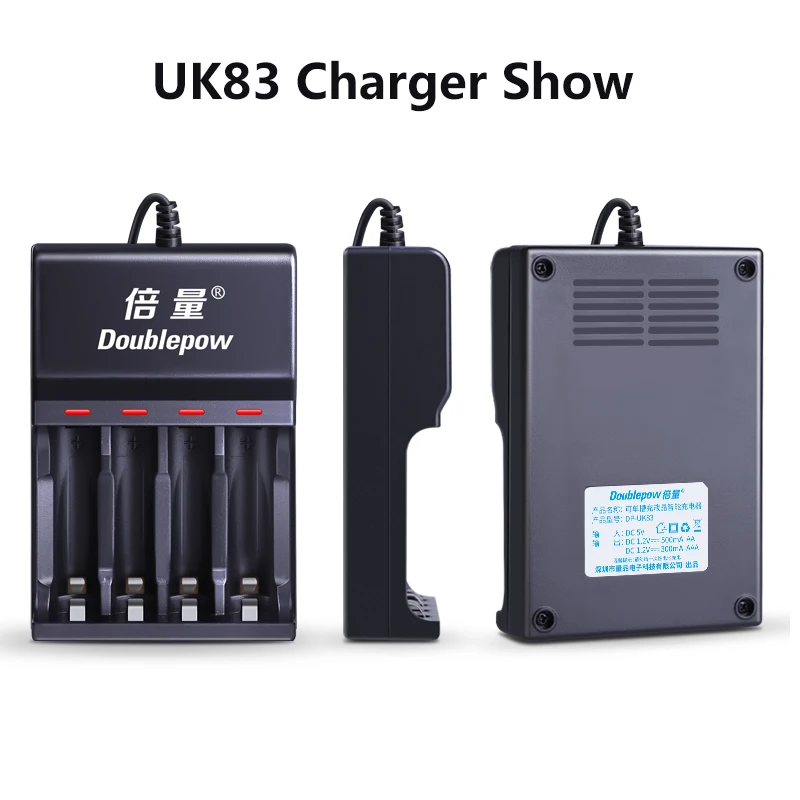 Doublepow UK83 4 slot USB Quick Battery Charger for 1.2V Size AA AAA NiMH NiCD Cell