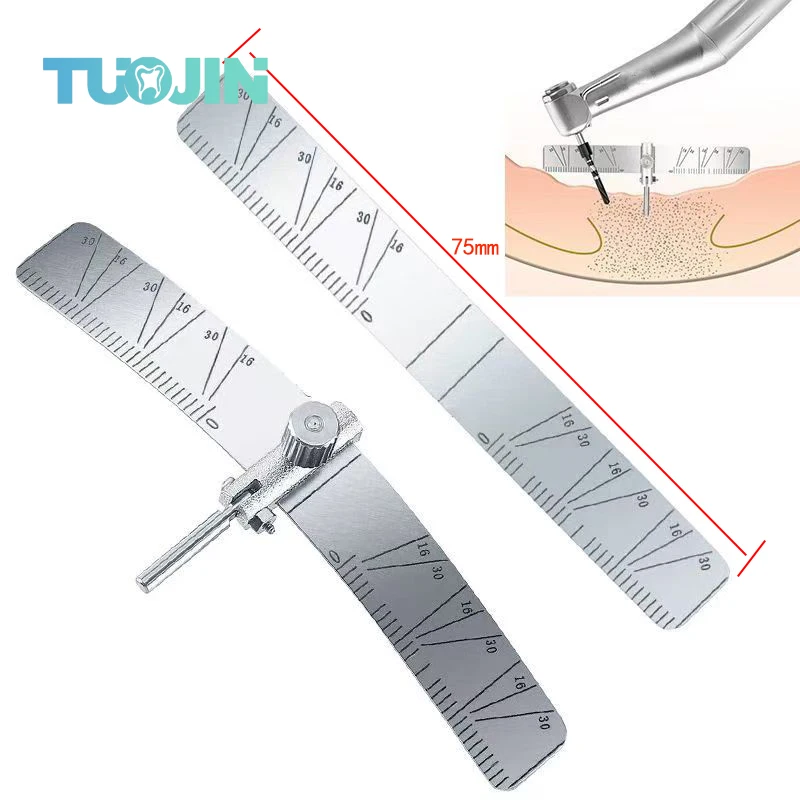 Autoclavable Steel Dental Implant Ruler - Manual Surgical Positioning ...