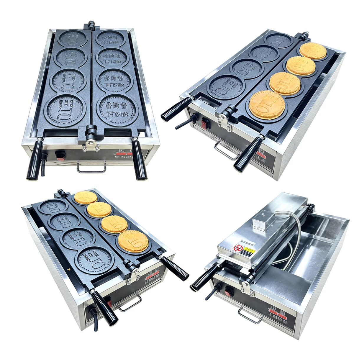 Commercial Korean Street Food Machines Cheese Coin Pancake Stock Ready to Ship Waffle Maker  Cheese Coin Bread Machine