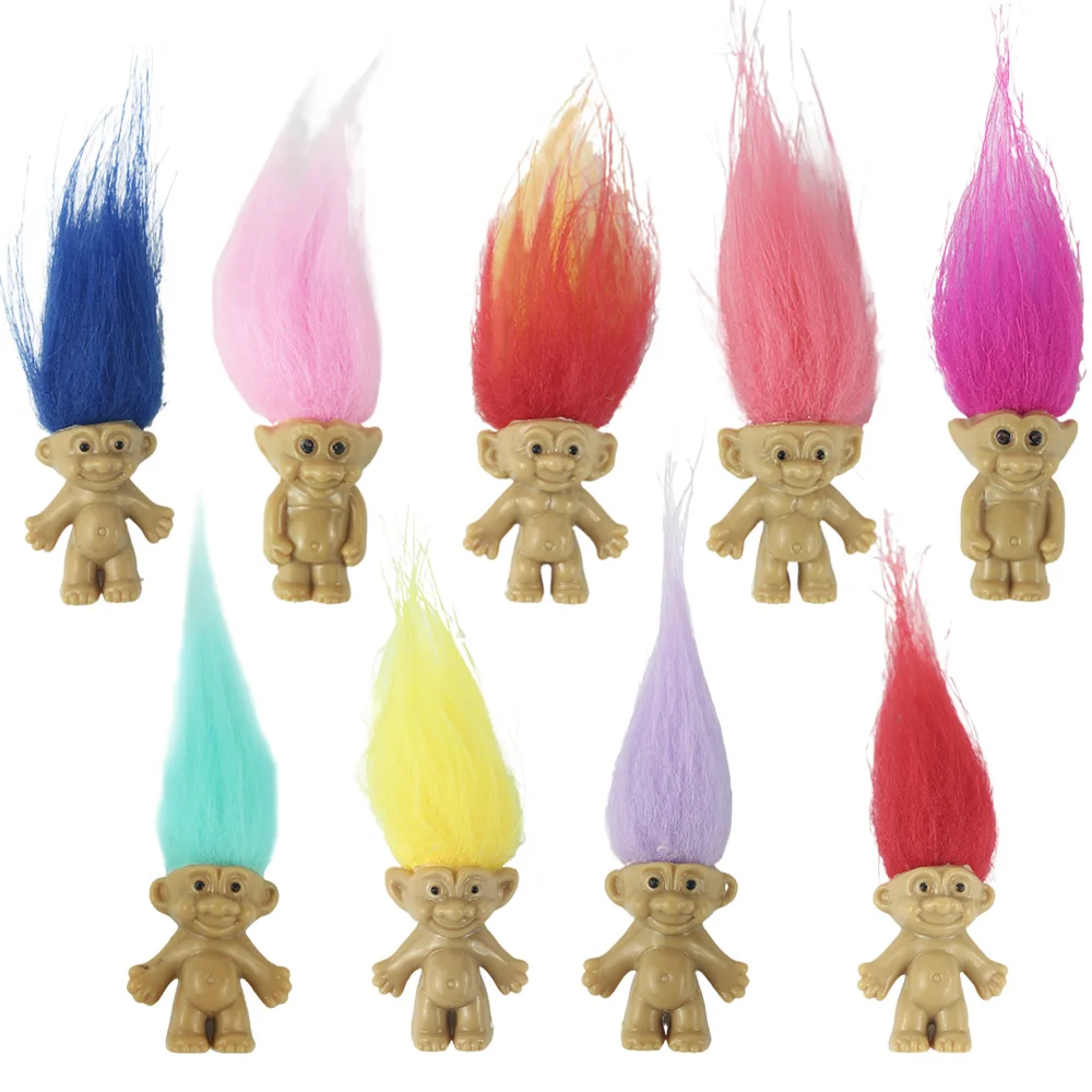 Colorful Funny Short Hair Troll Dolls with Family Members Kid's Mini