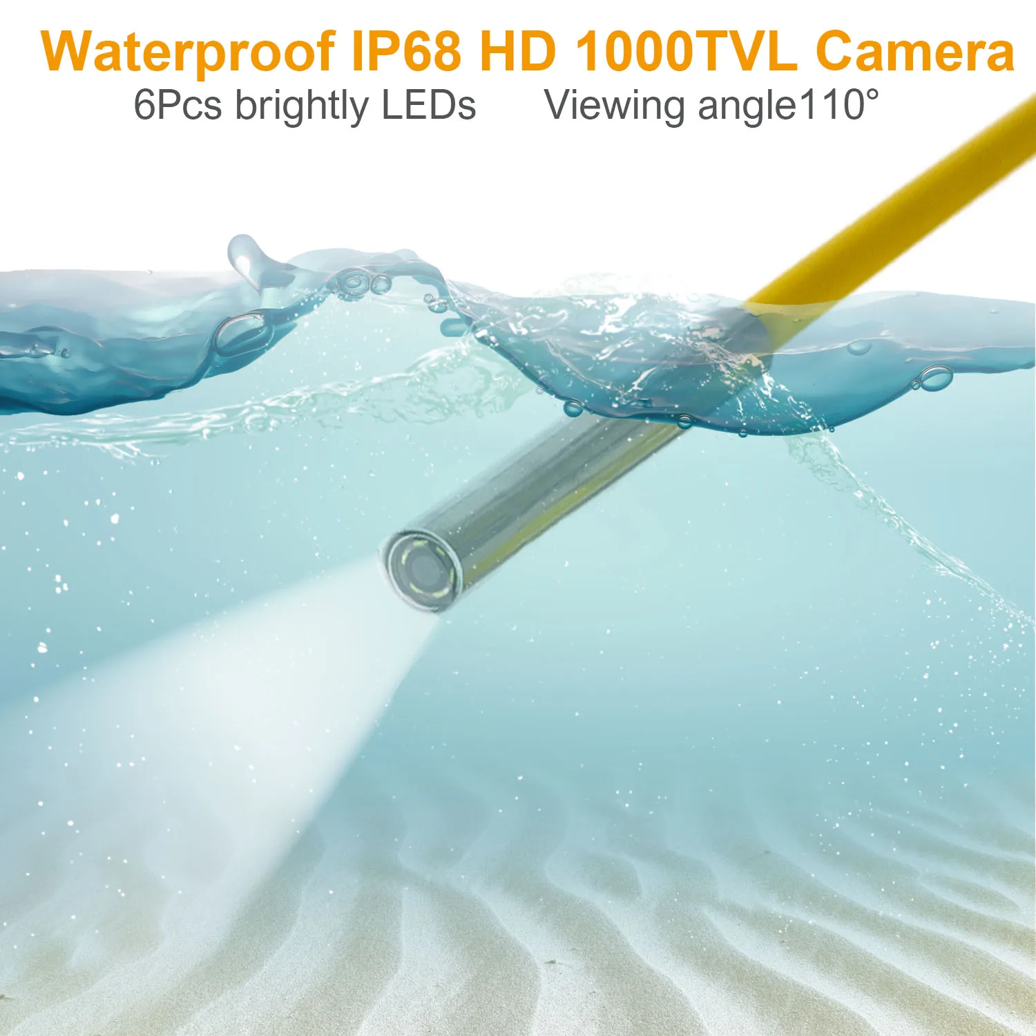 6.5MM Pipe Camera with 7Inch  HD1080p Color Screen, Sewer Inspection Camera with 16GB Video Recording for pipeline Inspection factory