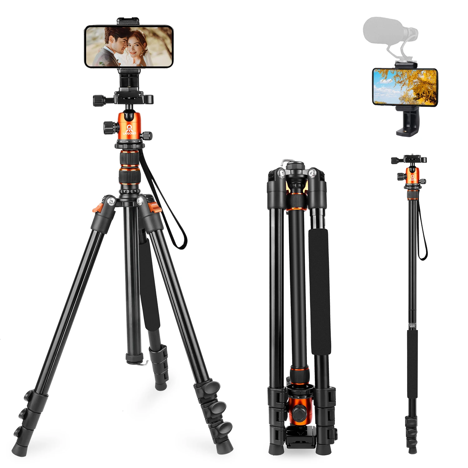 Alibaba Best Lightweight Monopod FOSOTO Heavy Duty Carbon Fiber - Main Image