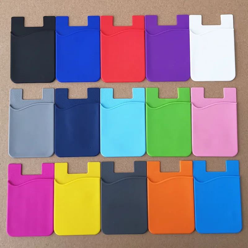 Promotional Gadget Gift Custom Logo Silicone Mobile Phone Back Business Credit ID Card Holder for iphone