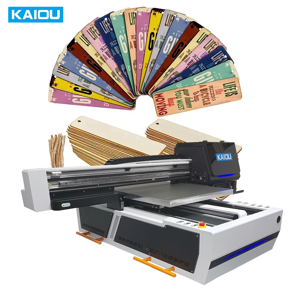 Kaiou XP600 Compress Uv Printer Multifunction for Acrylic Glass Plaques and Cufflinks Flatbed Uv Printer 6090