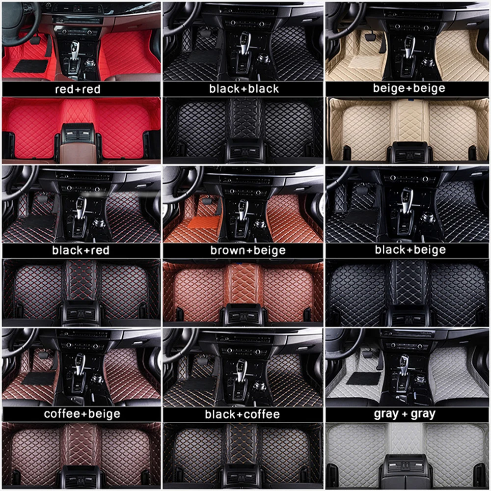 5D индивидуальные Водонепроницаемые кожаные противоскользящие автомобильные коврики для