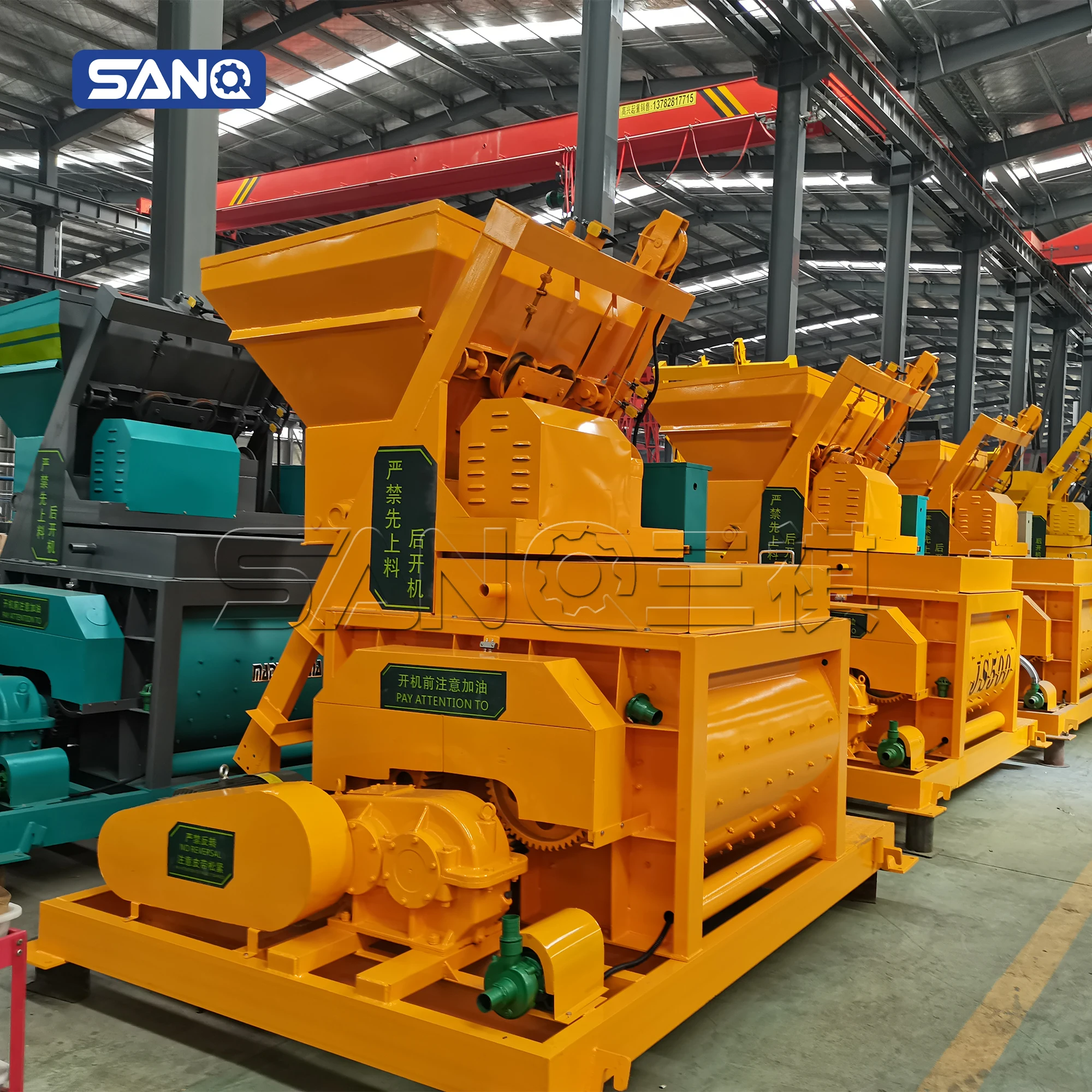 CE ISO Certificate High Quality JS500 Electric Concrete Mixer Sand Cement Water Mixing Machine Twin Shaft Strong Structure