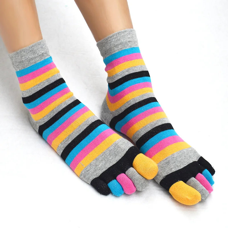 Fashion Girls Five-fingered Socks Calcetines Cotton Casual Soft Socks With  Toes Colorful Female Stripe Tow Socks Sokken - Buy Fashion Girls Five-fingered  Socks Calcetines Cotton Casual Soft Socks With Toes Colorful Female