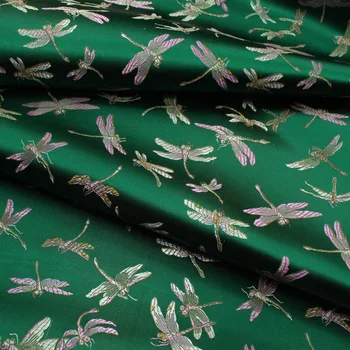 Chinese-Style Cheongsam Children'S Clothing Crafts Fabric Decorative Jacquard Brocade Silk Dragonfly Antique Cloth