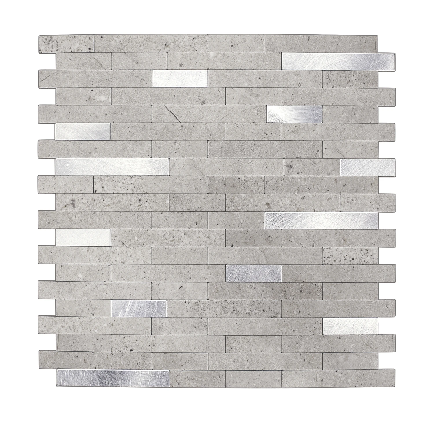Metal and PVC Composite Panel  Peel and Stick Wall Tile  Adhesive Mosaic Backsplash Kitchen Bathroom Showroom Faux Stone