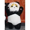 Panda transformed into a plush cat (orange cat)