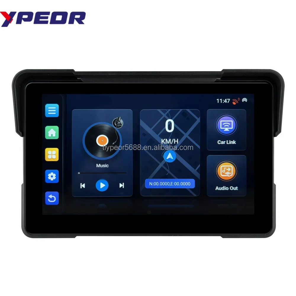 product tiypeor 7inch motorcycle portable navigation gps wireless apple carplay android auto android 130 232gb motorcycle touch screen-5