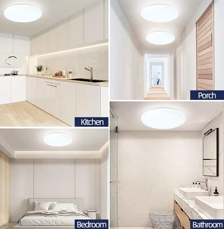 Modern Round Led Ceiling Light Fixture For Bedroom Lamp Ultra Thin Home