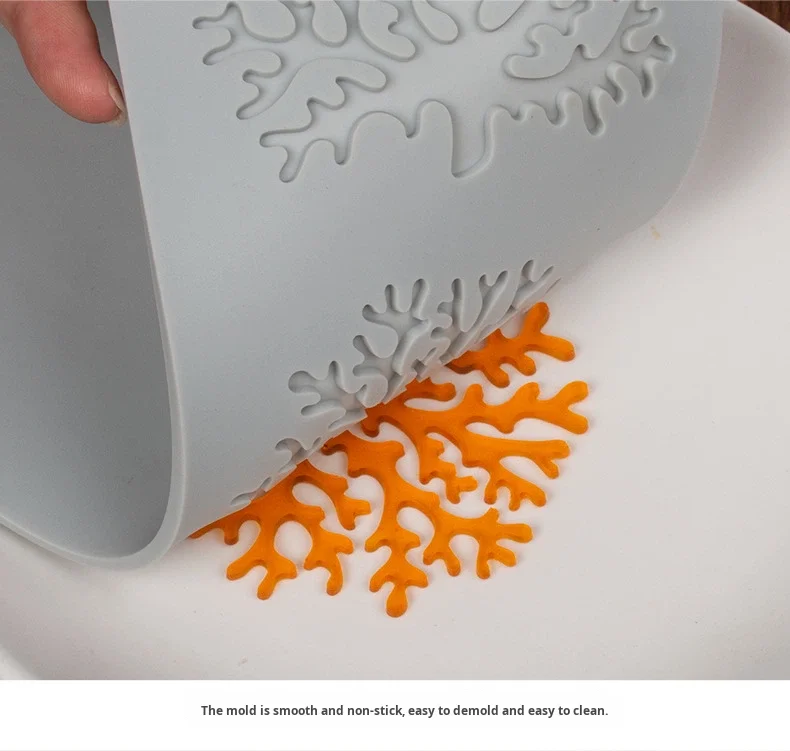 Coral Tree 3D Leaf Silicone Mold for Chocolate & Candy Crafting Cake & Cupcake Decoration with Polymer Clay Cake Tools manufacture