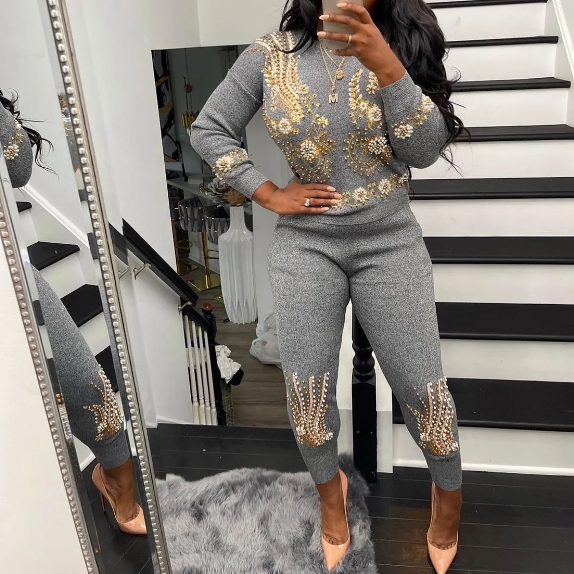 Ivory Knit Sweater and Pants Set  Missguided Is Taking 50 Off Everything  So Shop These 17 Loungewear Sets ASAP  POPSUGAR Fashion Photo 16