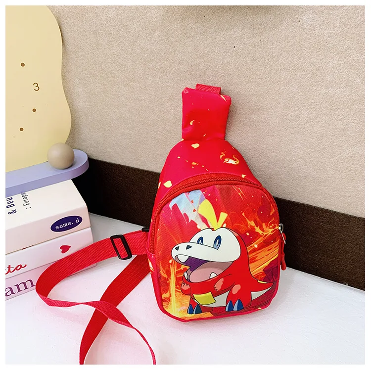 Hot Children Chest Pack Cartoon Anime Cute Poke Mon Pikachu Charmander Messenger Bags Waterproof Travel Crossbody Bags