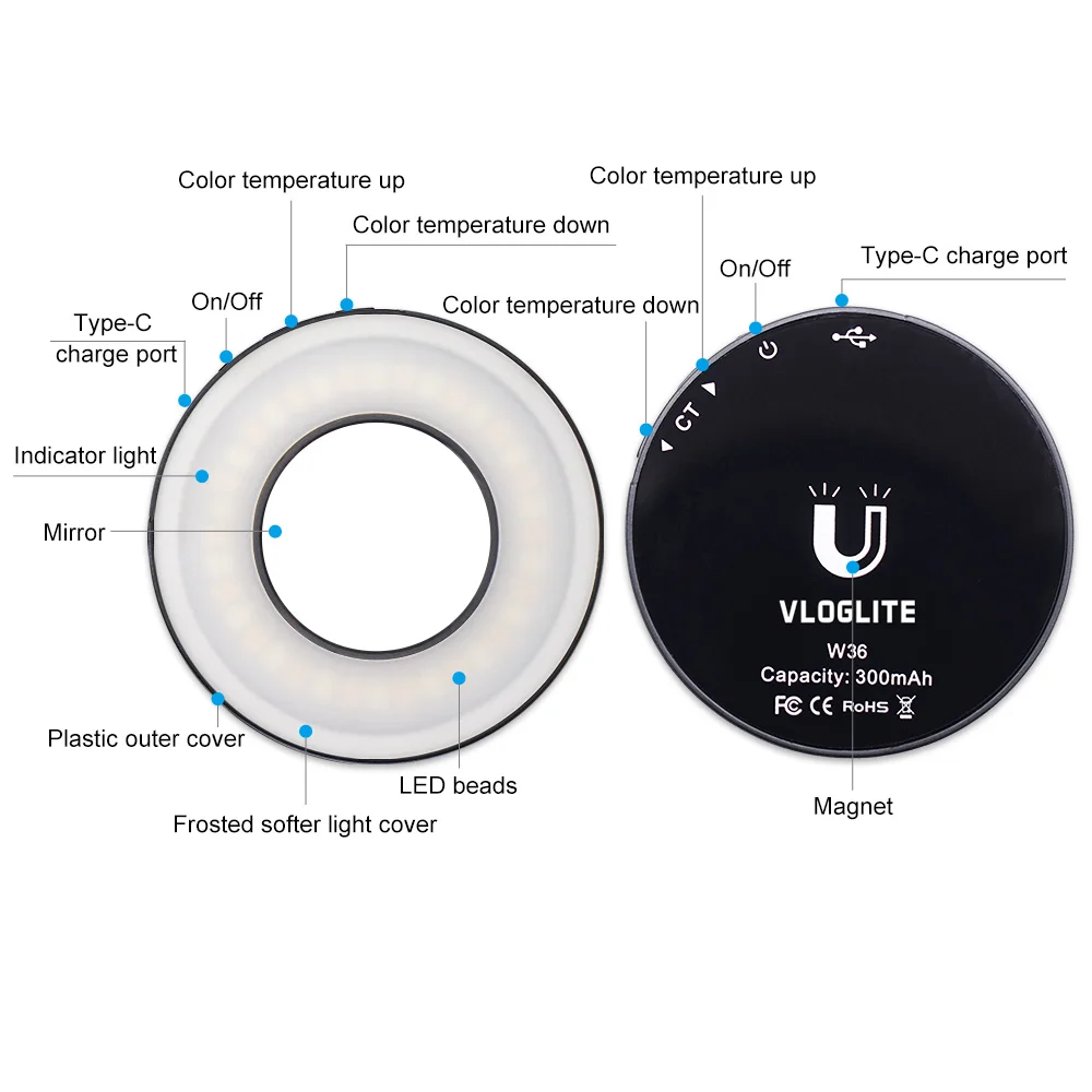 2022 Newest Led Ring Fill Light Clip Phone Mobile Portable Security Selfie Live Fill-In Light