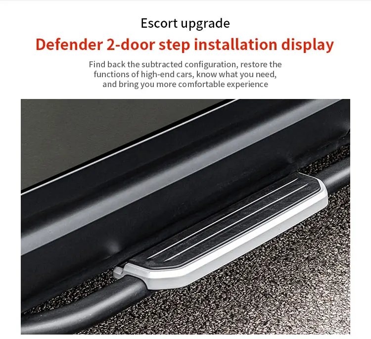 Factory Outlet Other Exterior Accessories Car Door Step Running Boards for Land Rover Defender 90 Boards Side Steps manufacture
