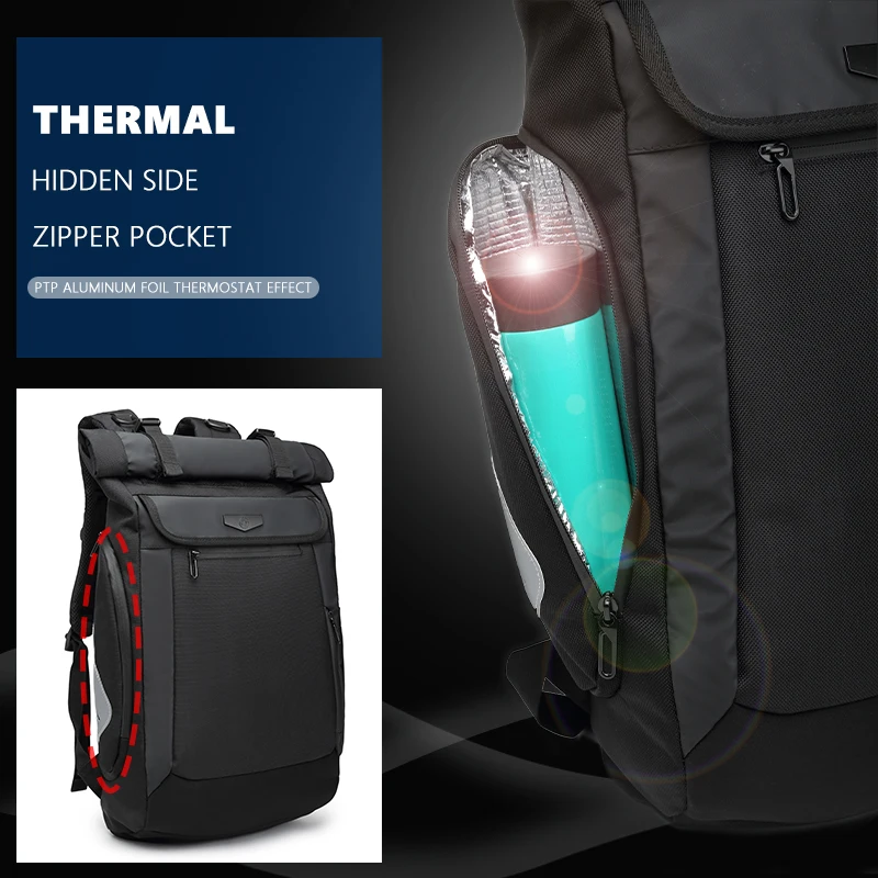 Ozuko 9066 Men's Trendy USB Backpack Multifunction Smart Travel Bag Fashion Commuting College Business Use Stylish Laptop
