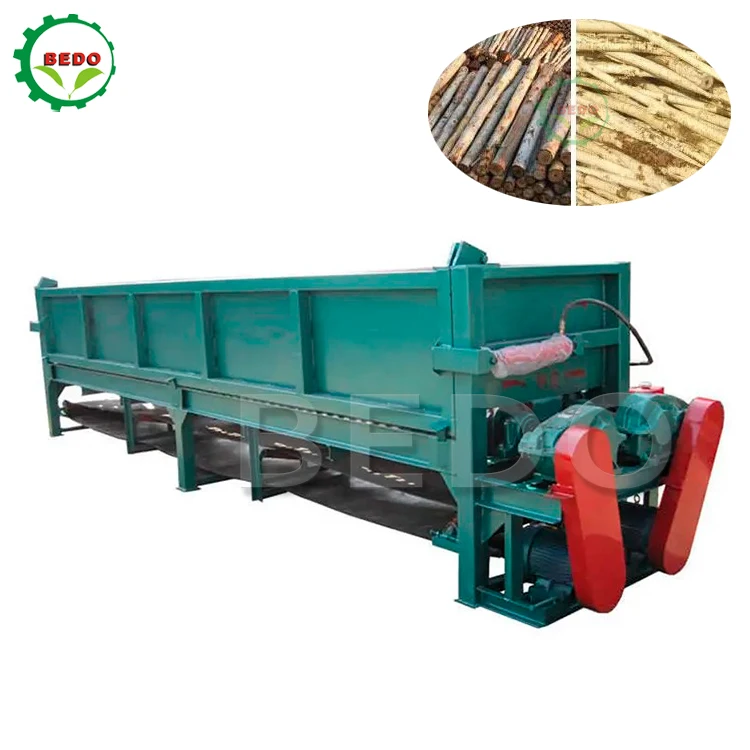 Automatic Rod Sanding Cutting Dowel Sticks Bar Stick Milling Saw Cutter Edge Head Pole Box Wood Debarker Peeling Machine