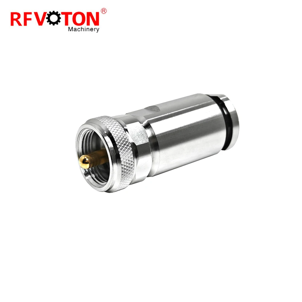 Factory Supply Rf UHF Male Plug Macho Clamp Connector Adapter for LMR400 400 Rg213 Rg214 Rg8  Low Loss Cable in Stock Rohs