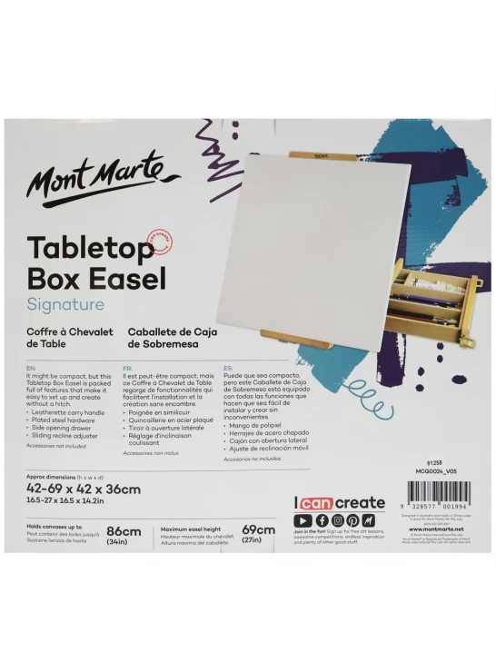 Mont Marte Big Desk Easel Wood With Box,Art Easel,Artist Easel Buy