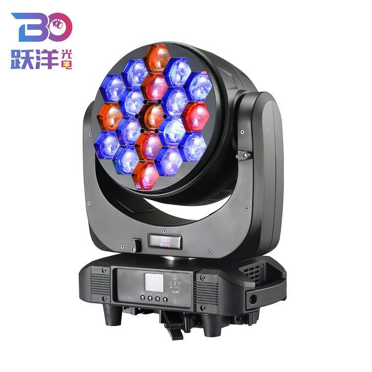 church stage lighting 19x40w 4-in-1 RGBW wash zoom moving-head led stage lights for cocnert stage performance lighting