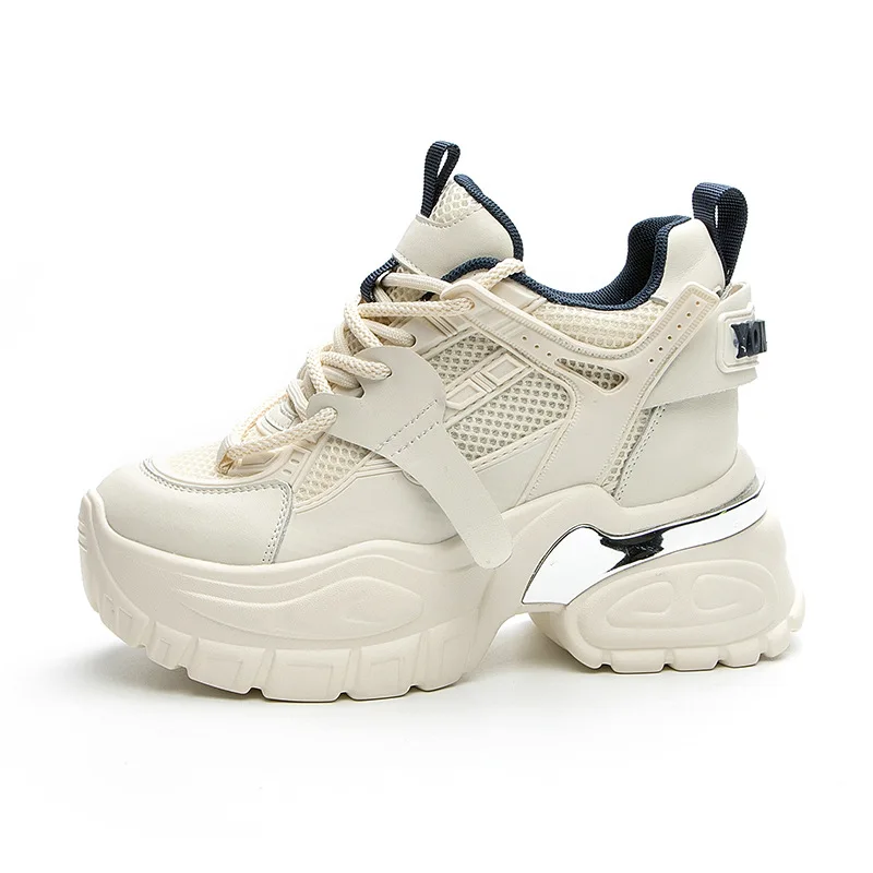 Summer Ladies Wedge Sneakers Stylish Height Increasing Shoes ODM