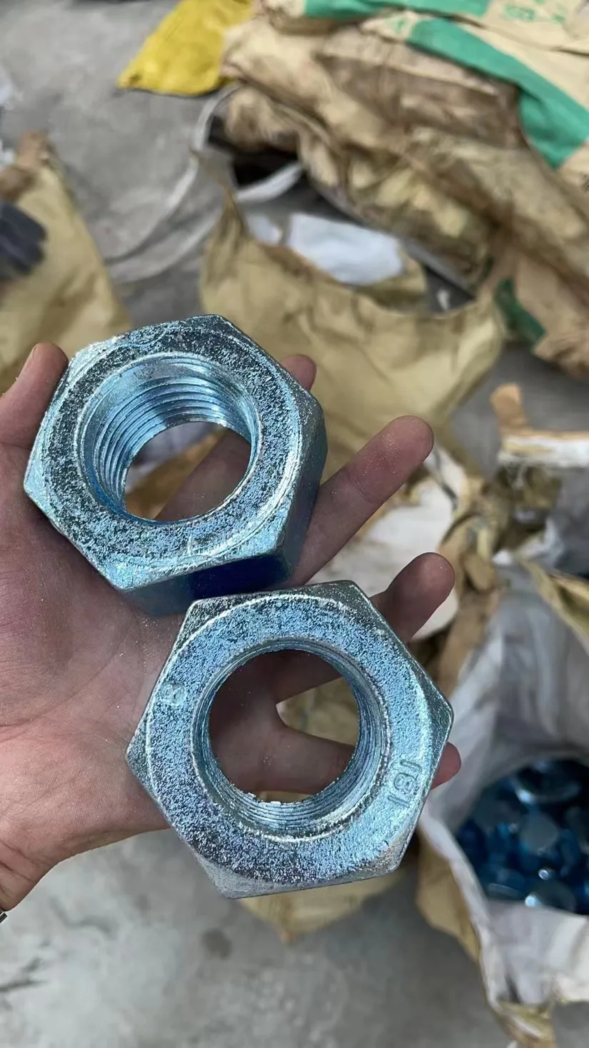 Din934 Galvanized Hex Nuts Factory Direct Sales Grade 4 Grade 8 Grade10  M24 M27 M30 M33 Hex Nut