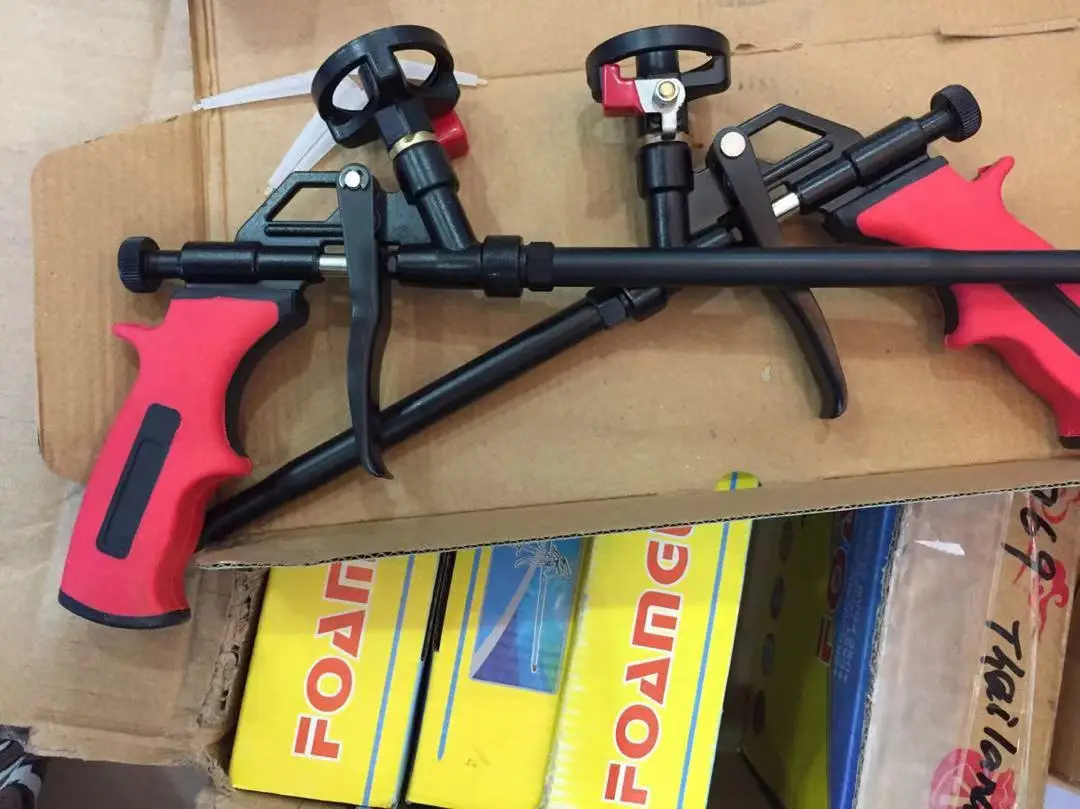 Из искусственной кожи цвета «металлик» пистолет для монтажной пены Профессиональный пистолет для монтажной пены