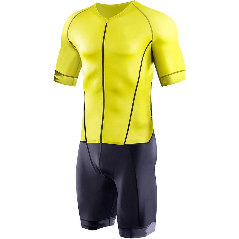 Wholesale Pro Team Men's Short Sleeve Tri Suit Custom Racing Tri