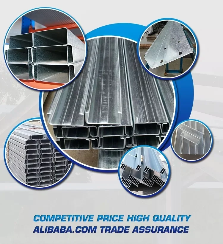 C Steel Perforated Channel Metal Building Standard Sizes Gi Galvanized ...