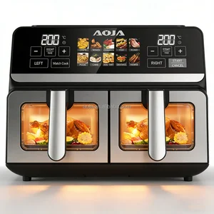 New Arrival 10L Smart Stainless Steel Air Fryer Large Color Digital Electric Oven Hot Digital Fryer Double Basket for Home Use