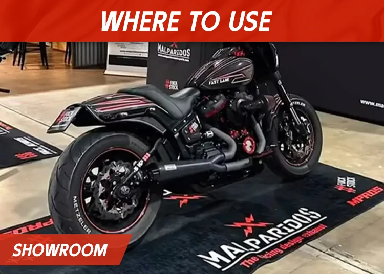 Custom PVC Pit Mat for Motorcycle Garage Easy-to-Clean Carpet for Off-Road Adventures Mat for Outdoor manufacture
