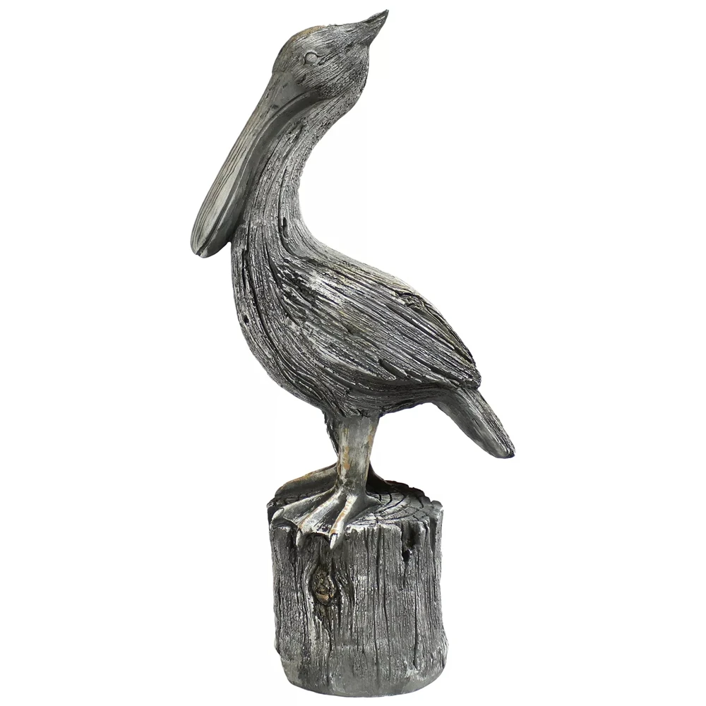 Handcast Polyresin Full Color Finish Decor Ocean's Perch Pelicans Garden Bird Statue Animal Backyard and Lawn Ornament