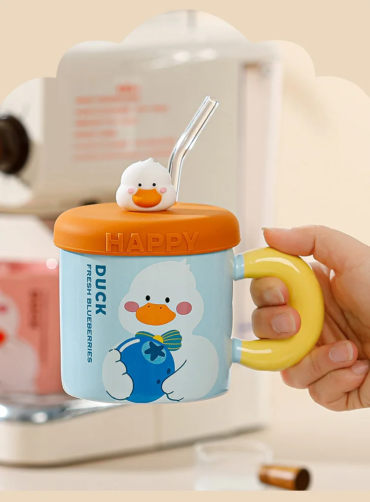 Cute Duckling Insulated Kids' Mugs with Lids main image 1