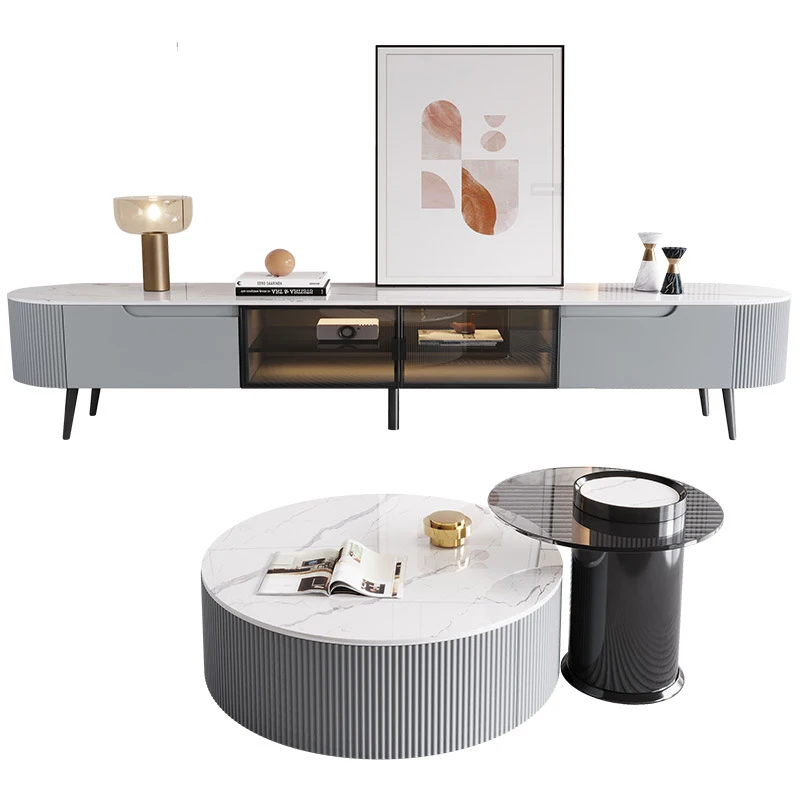 Modern Coffee Table Tv Combination Round Table Chest Of Drawers