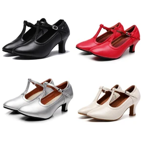 Ladies Baotou Latin Dance Shoes High-heeled Soft-soled Tango Dance Performance Shoes Adult Indoor and Outdoor Dance Shoes